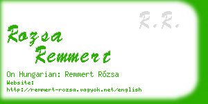 rozsa remmert business card